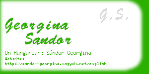 georgina sandor business card