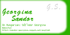 georgina sandor business card